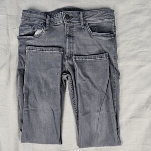 Calvin Klein Slim Boyfriend SZ 4 Jeans Women Gray Stretch Mid Rise Denim (29x27)